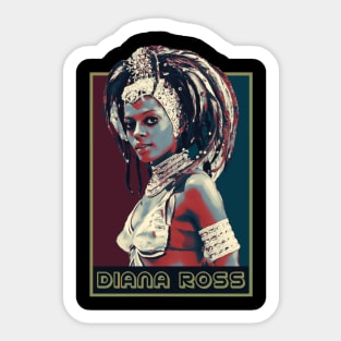 Retro diana ross indiana Sticker